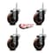 Service Caster 4 Inch High Temp Glass Filled Nylon Wheel Swivel 34 Inch Threaded Stem Caster Set SCC-TS20S414-GFNSHT-34212-4 - alternate 2